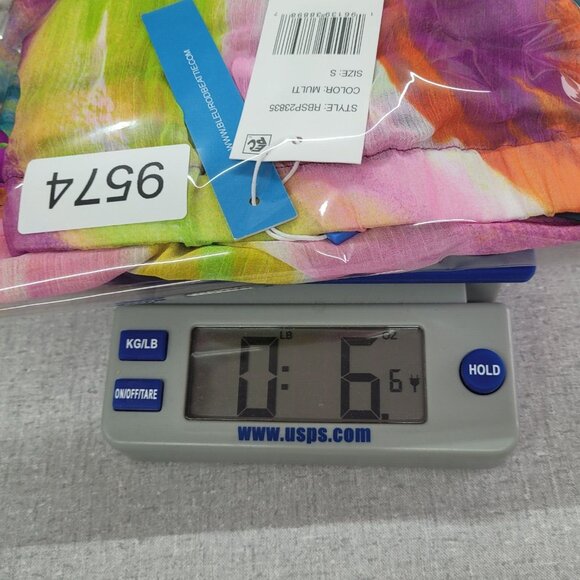 Bleu Rod Bettie Splash Out Short Ruffled Dress Cover Up Women S Strapless Pompom - Picture 12 of 13